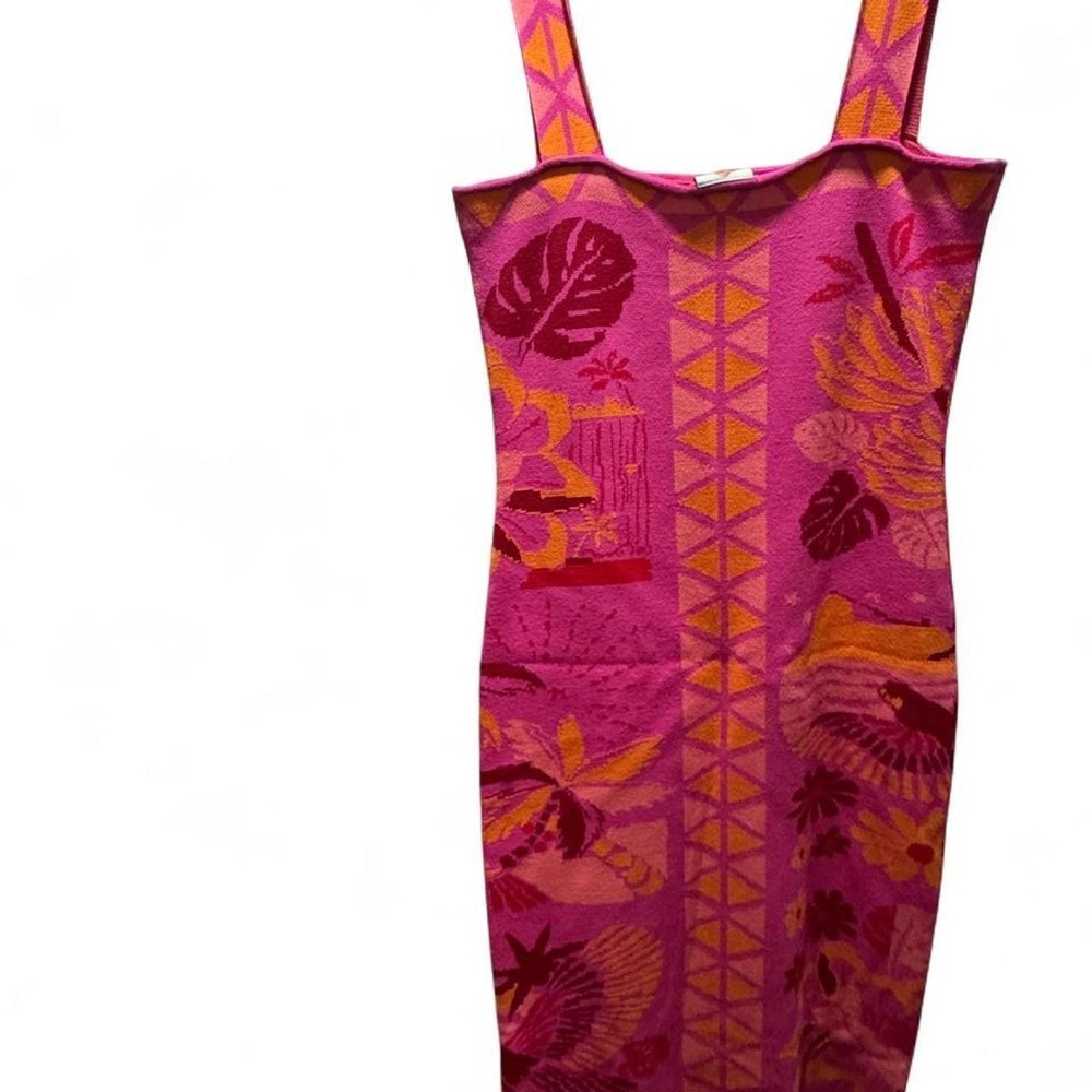 Farm Rio Bright Resort Vacation Hawaii Tropical Summer Bodycon Dress